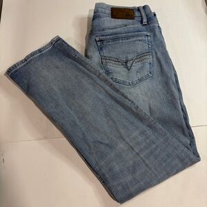 BKE Jeans Men's Size 34x32 Jake Straight Leg Jeans Cotton Distressed Light Wash